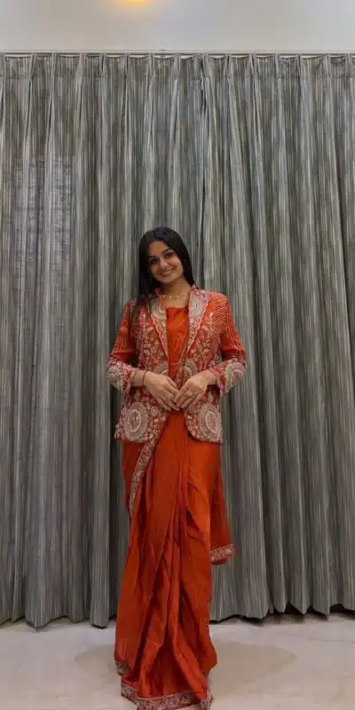Orange Rangoli Silk Embroidery Work Saree | Sarees, Bollywood Sarees, Creative Sarees, Designer Sarees, Embroidered Sarees, Ethnic Saree, Modern Digital sarees, Party Wear Sarees