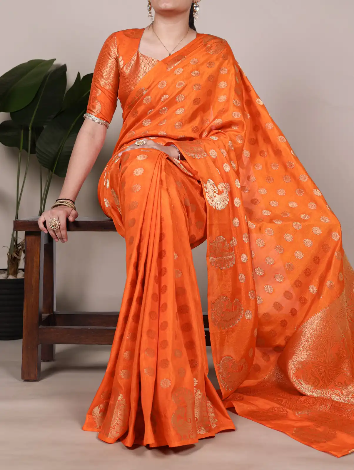 Orange Roop Weaving Saree | Sarees, Bollywood Sarees, Creative Sarees, Designer Sarees, Embroidered Sarees, Ethnic Saree, Modern Digital sarees, Party Wear Sarees