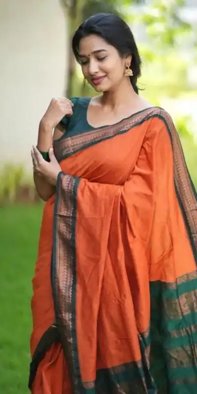 Orange Soft Silk Cloth Jacquard All Over Saree | Sarees, Bollywood Sarees, Creative Sarees, Designer Sarees, Embroidered Sarees, Ethnic Saree, Modern Digital sarees, Party Wear Sarees