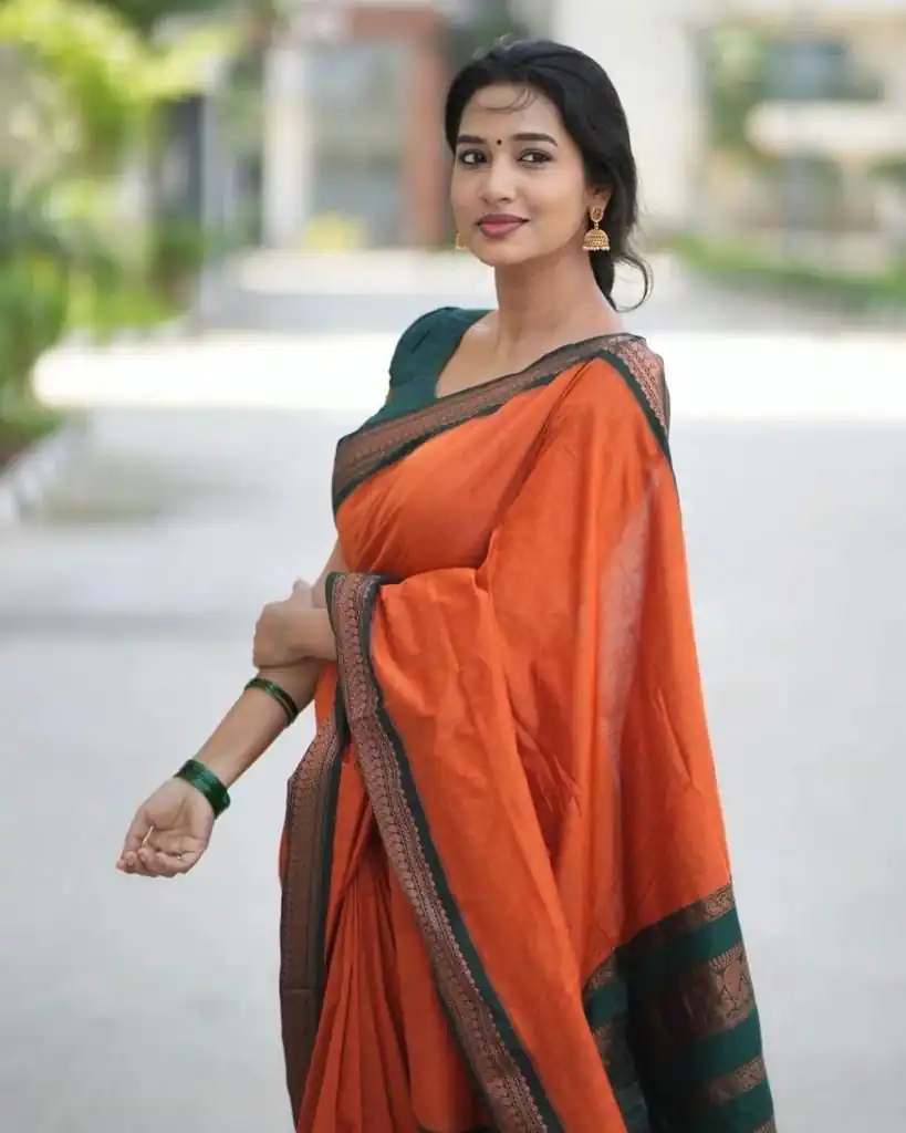 Orange Soft Silk Cloth Jacquard All Over Saree | Sarees, Bollywood Sarees, Creative Sarees, Designer Sarees, Embroidered Sarees, Ethnic Saree, Modern Digital sarees, Party Wear Sarees