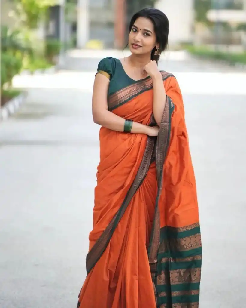Orange Soft Silk Cloth Jacquard All Over Saree | Sarees, Bollywood Sarees, Creative Sarees, Designer Sarees, Embroidered Sarees, Ethnic Saree, Modern Digital sarees, Party Wear Sarees