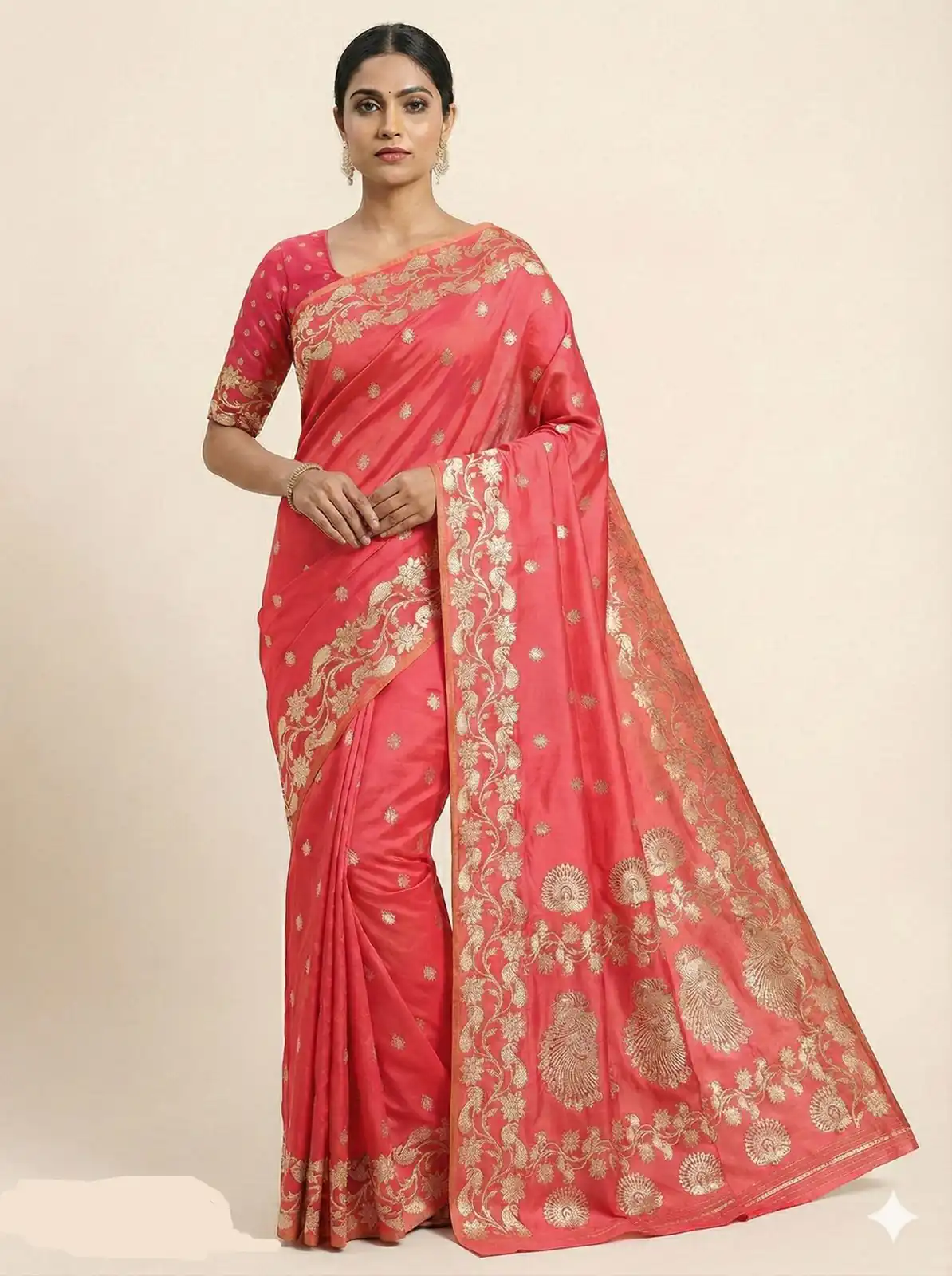 Peach Banarasi Soft Zari Lace Work Saree | Sarees, Bollywood Sarees, Creative Sarees, Designer Sarees, Embroidered Sarees, Ethnic Saree, Modern Digital sarees, Party Wear Sarees