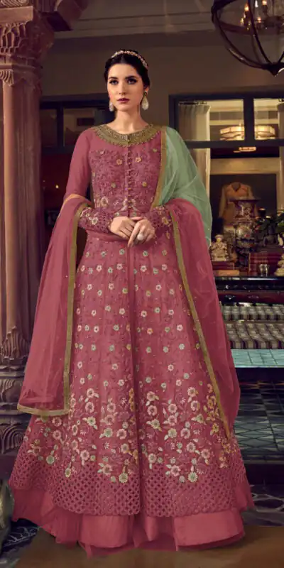 Peach Banglory Silk Embroidery Stone Work Salwar Suit | Jump Suits, Salwar suit, Casual Suits, Creative suits, Designer Suits, Palazzo Suits, Party Wear Suits, Patiala Suits, Straight Suits
