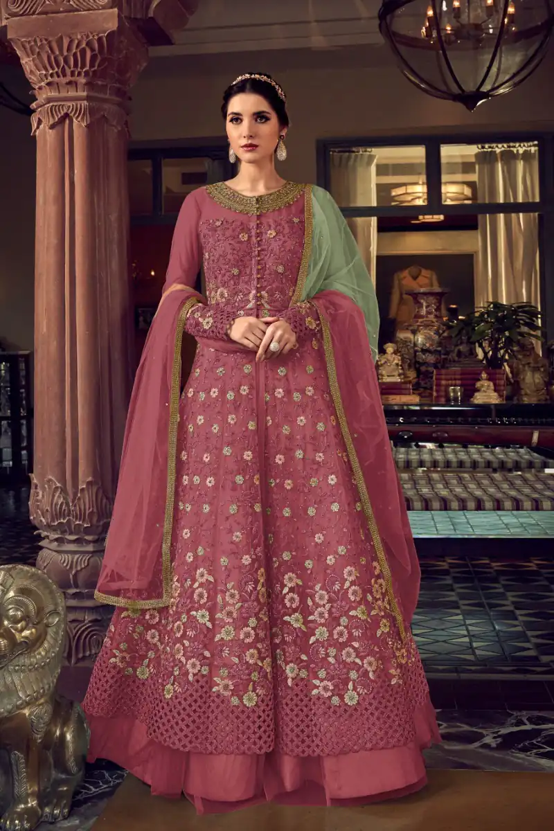 Peach Banglory Silk Embroidery Stone Work Salwar Suit | Jump Suits, Salwar suit, Casual Suits, Creative suits, Designer Suits, Palazzo Suits, Party Wear Suits, Patiala Suits, Straight Suits