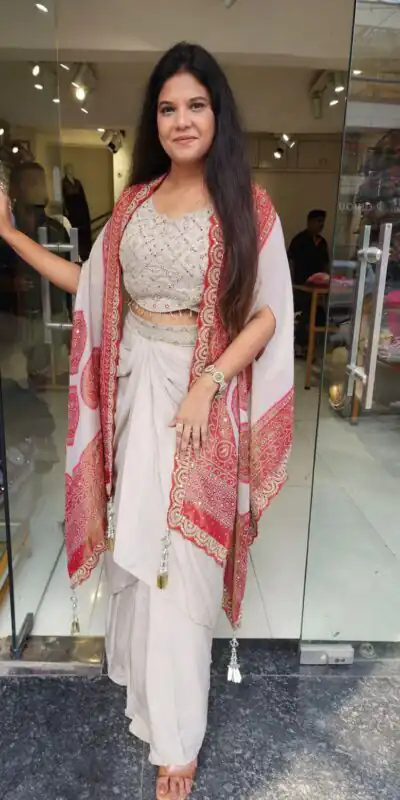 Peach Crap Silk Embroidery Mirror Work Dhoti Suit | Jump Suits, Salwar suit, Casual Suits, Creative suits, Designer Suits, Palazzo Suits, Party Wear Suits, Patiala Suits, Straight Suits