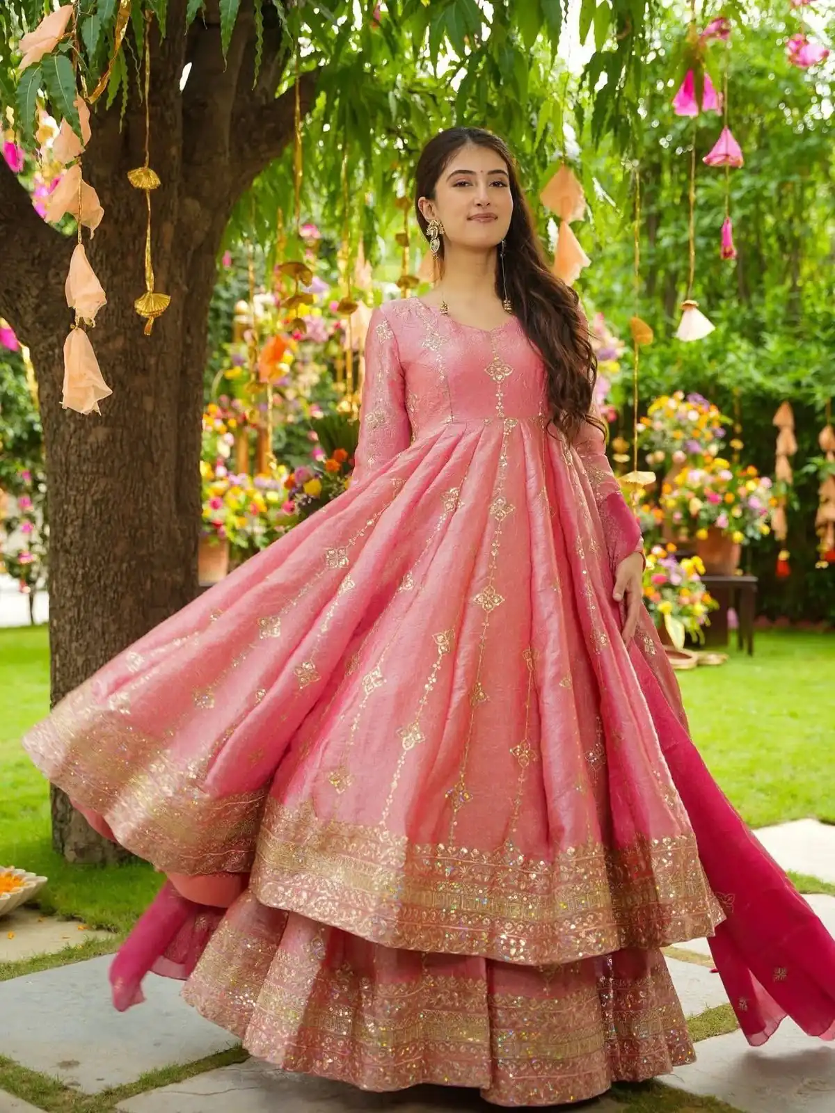 Peach Crunchy Silk With Embroidery Salwar Suit | Jump Suits, Tops & Bottoms, Track Suits, Salwar suit, Casual Suits, Creative suits, Designer Suits, Palazzo Suits, Party Wear Suits, Patiala Suits, Straight Suits, Trendy Wear