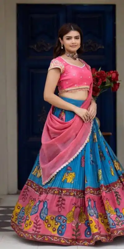 Peach Fox Georgette With Embroider Work Lehenga Choli | Lehenga, Bollywood Lehenga, Creative Lehenga, Designer Lehenga, Embroidered Lehenga, Party Wear Lehenga