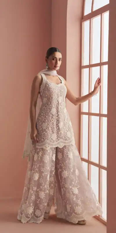 Peach Heavy Net Sequence Work Salwar Suit | Jump Suits, Salwar suit, Casual Suits, Creative suits, Designer Suits, Palazzo Suits, Party Wear Suits, Patiala Suits, Straight Suits