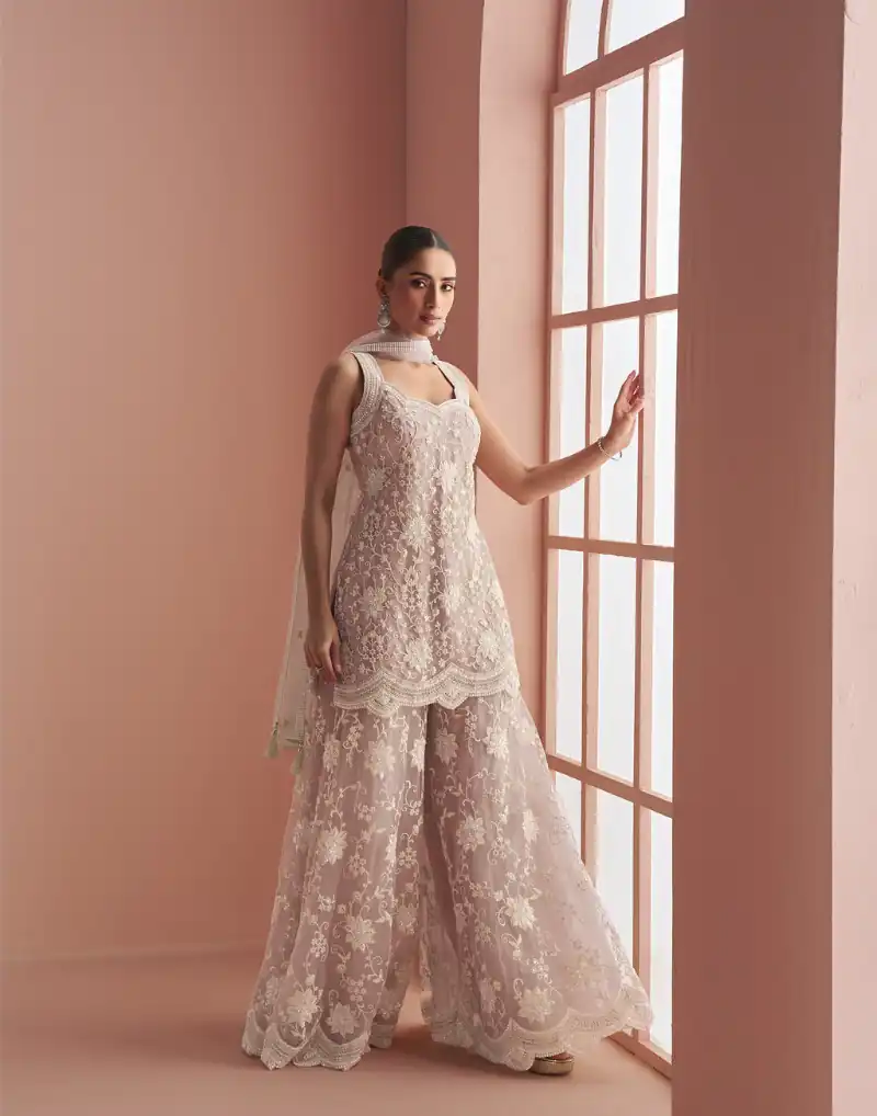 Peach Heavy Net Sequence Work Salwar Suit | Jump Suits, Salwar suit, Casual Suits, Creative suits, Designer Suits, Palazzo Suits, Party Wear Suits, Patiala Suits, Straight Suits