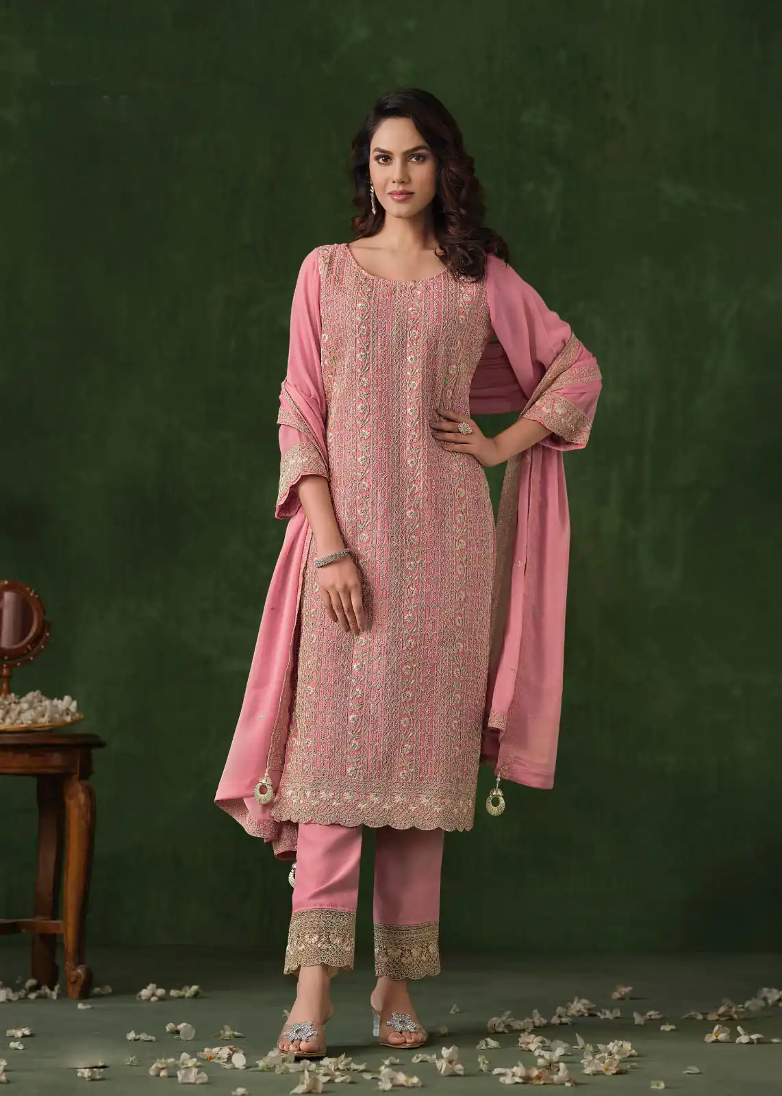 Peach Rangoli Coding Sequence Work Salwar Suit | Jump Suits, Salwar suit, Casual Suits, Creative suits, Designer Suits, Palazzo Suits, Party Wear Suits, Patiala Suits, Straight Suits