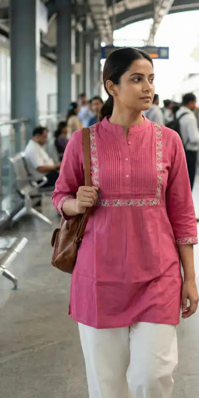 Peach Rayon Multi Embroidery Work Kurti | Kurti, Bollywood Kurti, Creative Kurtis, Designer Kurti, Party Wear Kurti, Selfie Kurti