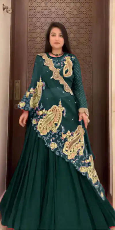 Peacock Blue Georgette Embroidery Work Lehenga Choli | Lehenga, Bollywood Lehenga, Creative Lehenga, Designer Lehenga, Embroidered Lehenga, Party Wear Lehenga