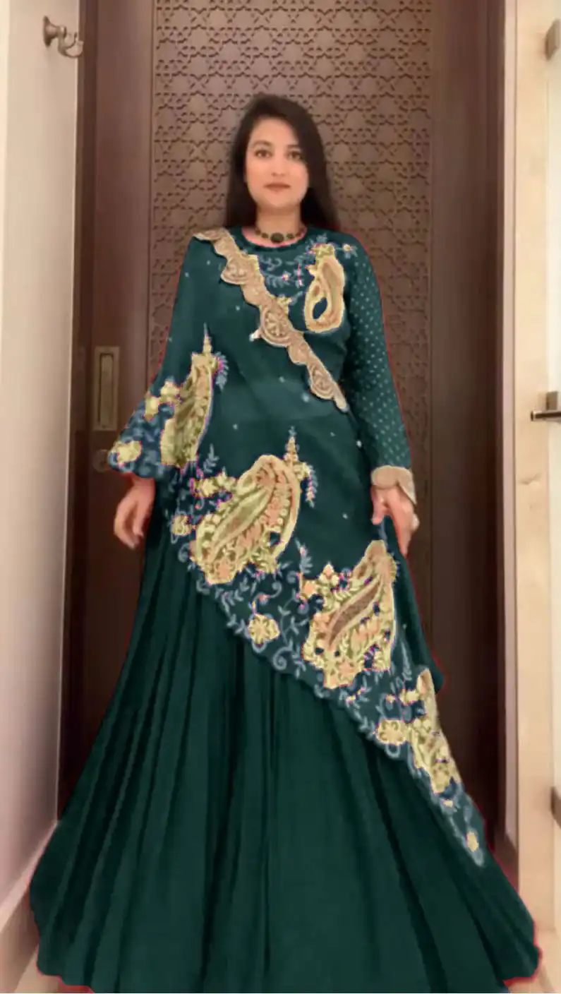 Peacock Blue Georgette Embroidery Work Lehenga Choli | Lehenga, Bollywood Lehenga, Creative Lehenga, Designer Lehenga, Embroidered Lehenga, Party Wear Lehenga