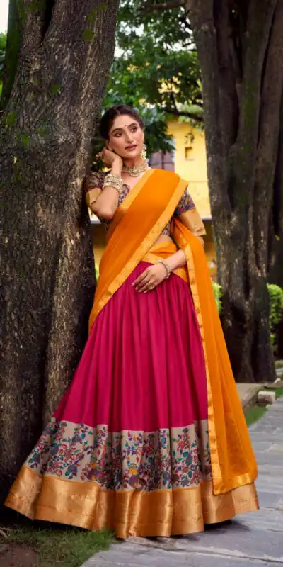 Pink Aastha Silk Lace Zari Work Lehenga Choli | Lehenga, Bollywood Lehenga, Creative Lehenga, Designer Lehenga, Embroidered Lehenga, Party Wear Lehenga