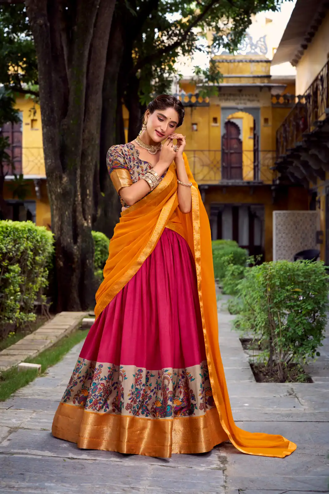 Pink Aastha Silk Lace Zari Work Lehenga Choli | Lehenga, Bollywood Lehenga, Creative Lehenga, Designer Lehenga, Embroidered Lehenga, Party Wear Lehenga