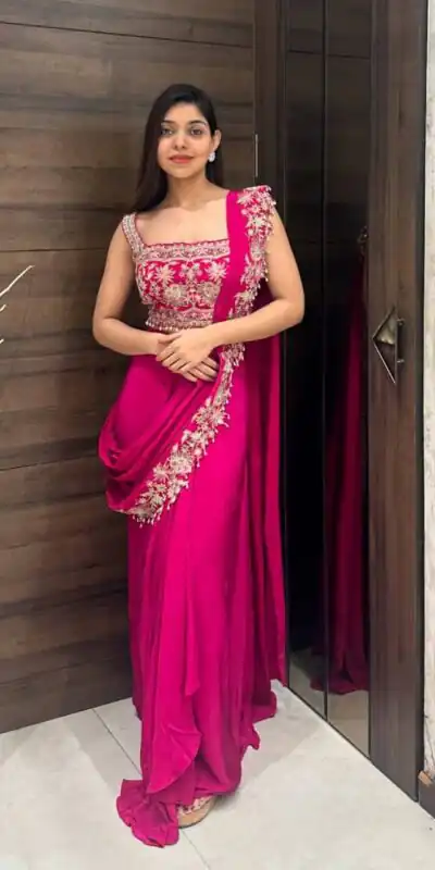Pink Chinon Embroidery Lace Work Saree | Sarees, Bollywood Sarees, Creative Sarees, Designer Sarees, Embroidered Sarees, Ethnic Saree, Modern Digital sarees, Party Wear Sarees