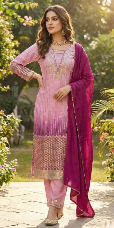 Pink Chinon Lace Embroidery Work Salwar Suit | Jump Suits, Salwar suit, Casual Suits, Creative suits, Designer Suits, Palazzo Suits, Party Wear Suits, Patiala Suits, Straight Suits