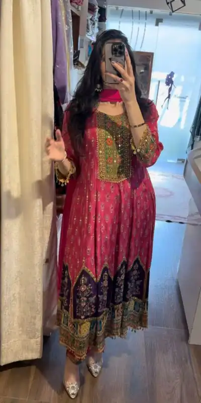 Pink Chinon Lace Mirror Work Salwar Suit | Jump Suits, Salwar suit, Casual Suits, Creative suits, Designer Suits, Palazzo Suits, Party Wear Suits, Patiala Suits, Straight Suits
