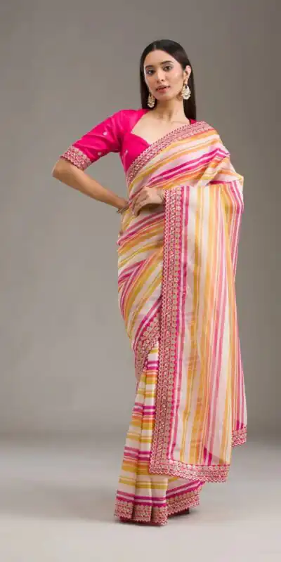 Pink Chinon Silk Embroidery Cut Work Saree | Sarees, Bollywood Sarees, Creative Sarees, Designer Sarees, Embroidered Sarees, Ethnic Saree, Modern Digital sarees, Party Wear Sarees