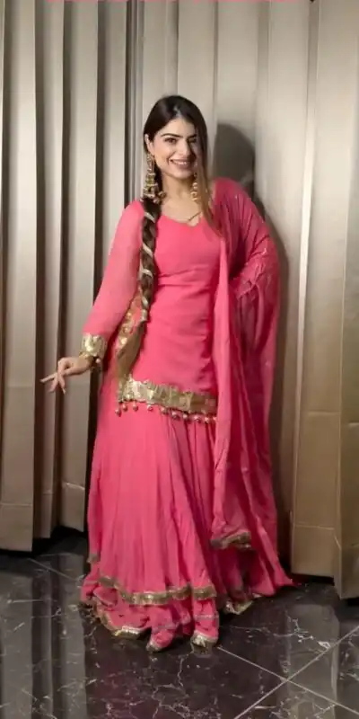 Pink Chinon Silk Embroidery Sequence Work Salwar Suit | Jump Suits, Salwar suit, Casual Suits, Creative suits, Designer Suits, Palazzo Suits, Party Wear Suits, Patiala Suits, Straight Suits