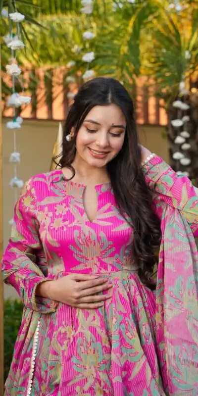 Pink Chinon Silk Printed Sequins Work Salwar Suit | Jump Suits, Tops & Bottoms, Track Suits, Salwar suit, Casual Suits, Creative suits, Designer Suits, Palazzo Suits, Party Wear Suits, Patiala Suits, Straight Suits, Trendy Wear