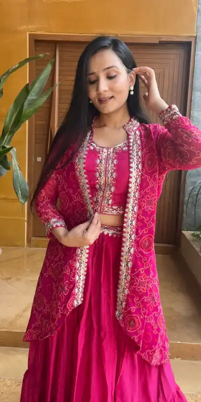Pink Chinon Thread Embroidery Work Lehenga Choli | Lehenga, Bollywood Lehenga, Creative Lehenga, Designer Lehenga, Embroidered Lehenga, Party Wear Lehenga