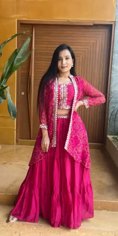 Pink Chinon Thread Embroidery Work Lehenga Choli | Lehenga, Bollywood Lehenga, Creative Lehenga, Designer Lehenga, Embroidered Lehenga, Party Wear Lehenga