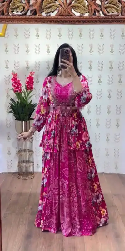 Pink Chinon Thread Work Lehenga Choli | Lehenga, Bollywood Lehenga, Creative Lehenga, Designer Lehenga, Embroidered Lehenga, Party Wear Lehenga