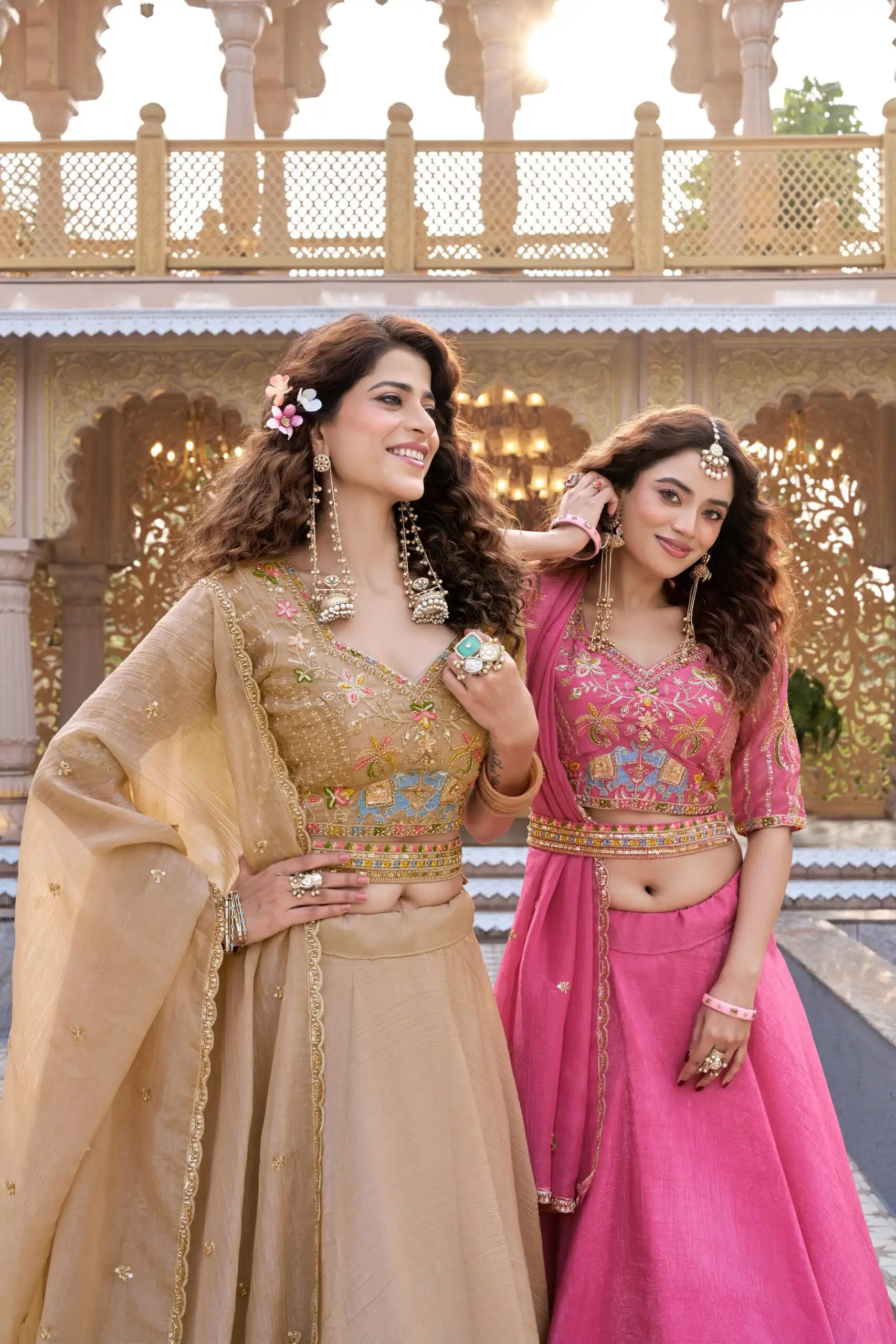 Pink Crunchy Embroidery Work Lehenga Choli | Lehenga, Bollywood Lehenga, Creative Lehenga, Designer Lehenga, Embroidered Lehenga, Party Wear Lehenga