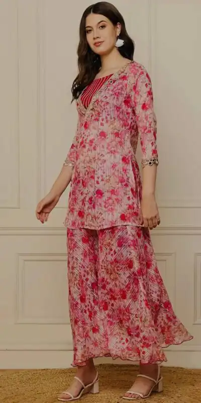 Pink Dhamal Jari Digital Print Mirror Work Salwar Suit | Jump Suits, Salwar suit, Casual Suits, Creative suits, Designer Suits, Palazzo Suits, Party Wear Suits, Patiala Suits, Straight Suits