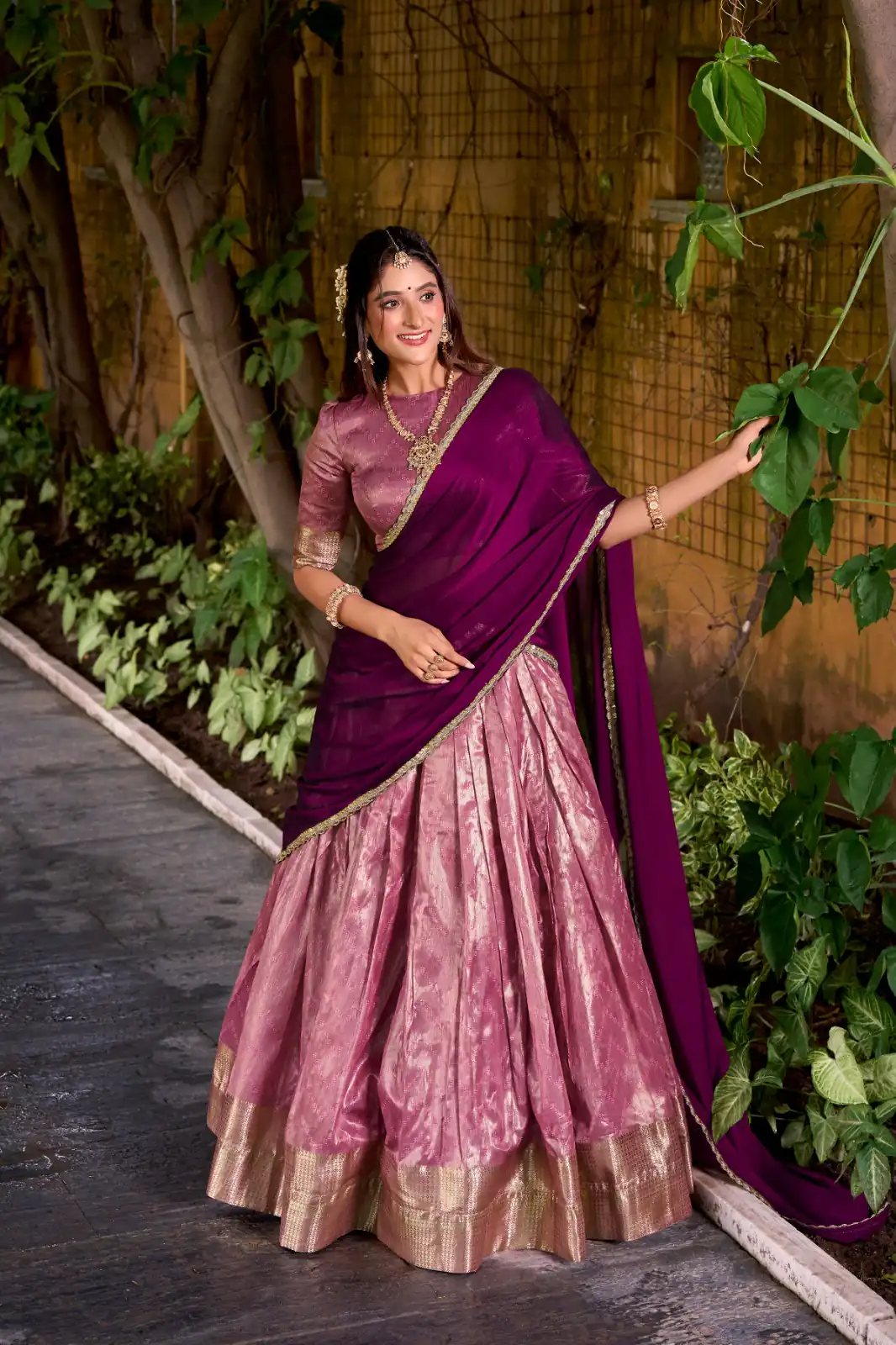 Pink Dupion Silk Zari Work Lehenga Choli | Lehenga, Bollywood Lehenga, Creative Lehenga, Designer Lehenga, Embroidered Lehenga, Party Wear Lehenga