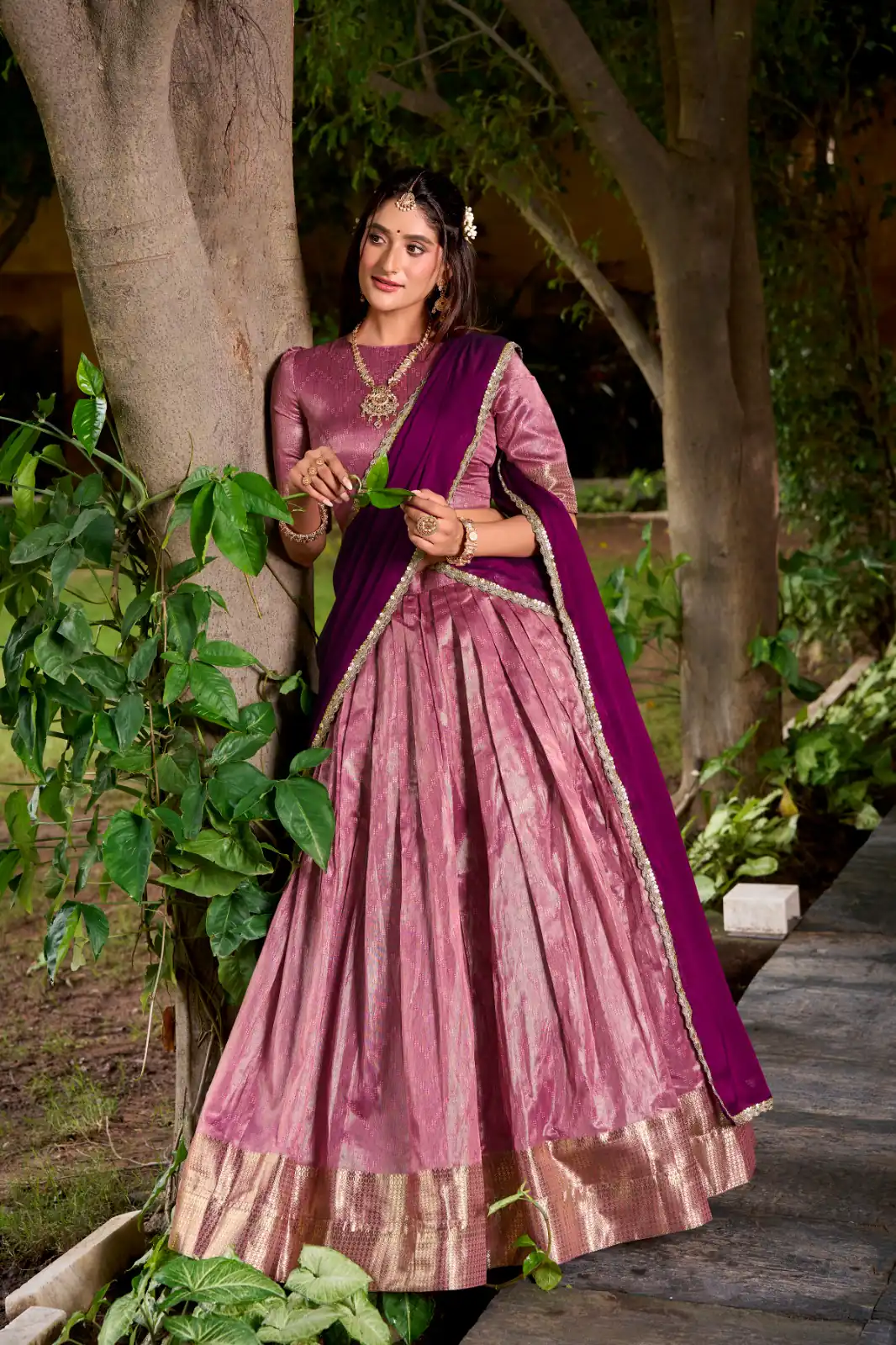 Pink Dupion Silk Zari Work Lehenga Choli | Lehenga, Bollywood Lehenga, Creative Lehenga, Designer Lehenga, Embroidered Lehenga, Party Wear Lehenga