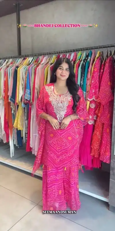 Pink Faux Georgette Embroidery Digital Print Salwar Suit | Jump Suits, Salwar suit, Casual Suits, Creative suits, Designer Suits, Palazzo Suits, Party Wear Suits, Patiala Suits, Straight Suits