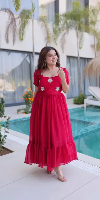 Pink Fendi Silk Embroidery Bead Work Gown | Gowns, Bollywood Gowns, Creative Gowns, Designer Gowns, Embroidered Gowns, Party Wear Gowns