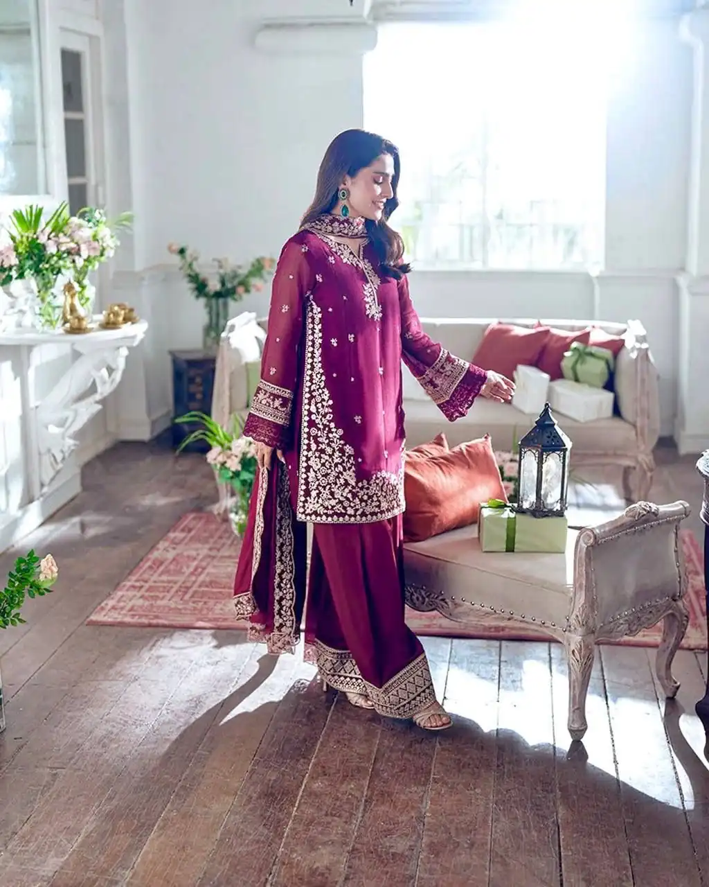 Pink French Crap Embroidery Cut Work Salwar Suit | Jump Suits, Salwar suit, Casual Suits, Creative suits, Designer Suits, Palazzo Suits, Party Wear Suits, Patiala Suits, Straight Suits