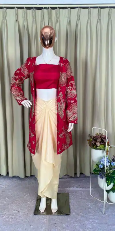 Pink French Crape Embroidery Work Dhoti Suit | Jump Suits, Salwar suit, Casual Suits, Creative suits, Designer Suits, Palazzo Suits, Party Wear Suits, Patiala Suits, Straight Suits