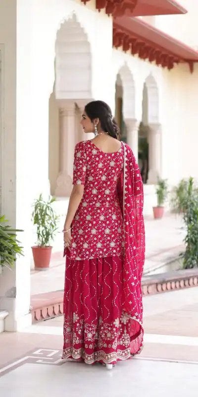 Pink Georgette Embroidery Sequins Work Salwar Suit | Jump Suits, Salwar suit, Casual Suits, Creative suits, Designer Suits, Palazzo Suits, Party Wear Suits, Patiala Suits, Straight Suits