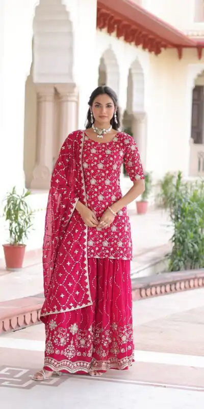 Pink Georgette Embroidery Sequins Work Salwar Suit | Jump Suits, Salwar suit, Casual Suits, Creative suits, Designer Suits, Palazzo Suits, Party Wear Suits, Patiala Suits, Straight Suits