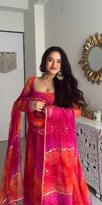 Pink Georgette Printed Gown | Gowns, Bollywood Gowns, Creative Gowns, Designer Gowns, Embroidered Gowns, Party Wear Gowns