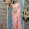 Pink Georgette Rainbow Sequence Work Saree | Sarees, Bollywood Sarees, Creative Sarees, Designer Sarees, Embroidered Sarees, Ethnic Saree, Modern Digital sarees, Party Wear Sarees