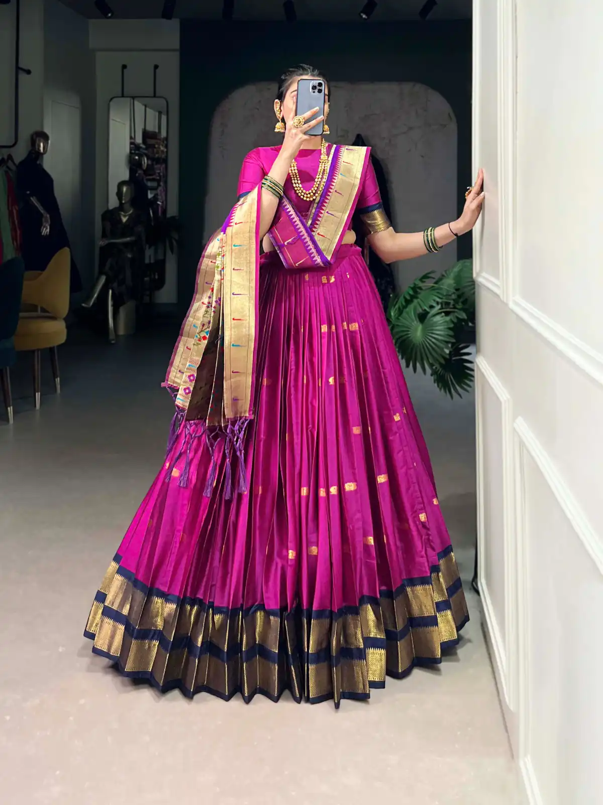Pink Jacquard Zari Lehenga Choli | Lehenga, Bollywood Lehenga, Creative Lehenga, Designer Lehenga, Embroidered Lehenga, Party Wear Lehenga