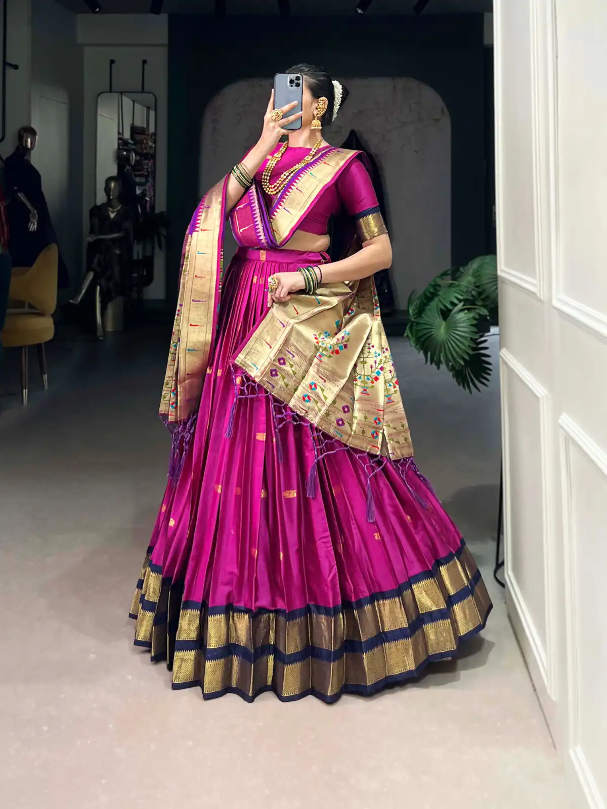 Pink Jacquard Zari Lehenga Choli | Lehenga, Bollywood Lehenga, Creative Lehenga, Designer Lehenga, Embroidered Lehenga, Party Wear Lehenga