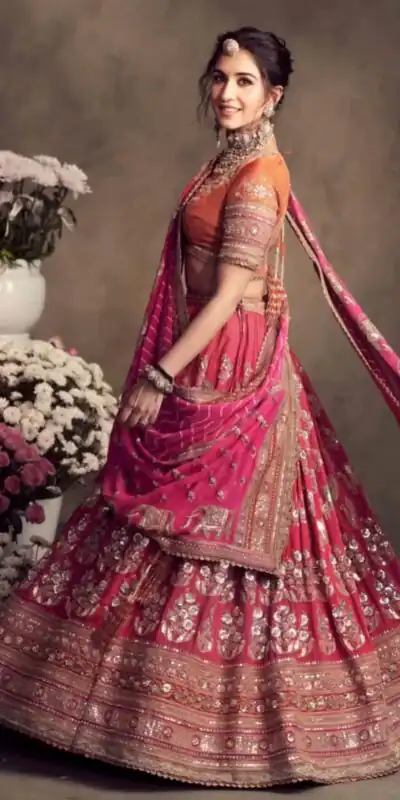Pink Jalpari Embroidery Sequence Lehenga Choli | Lehenga, Bollywood Lehenga, Creative Lehenga, Designer Lehenga, Embroidered Lehenga, Party Wear Lehenga