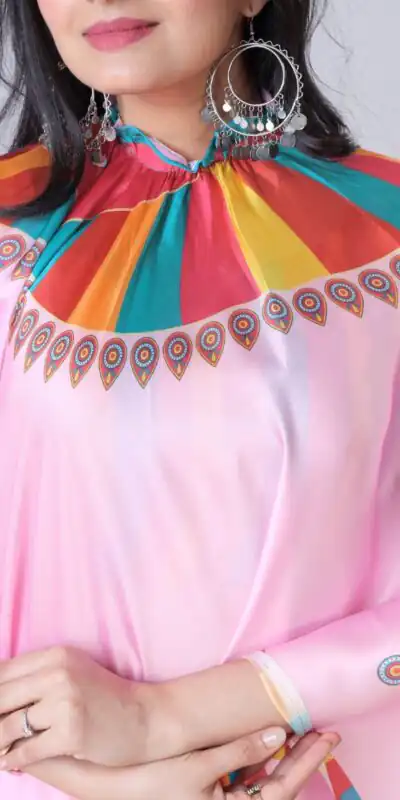 Pink Japan Satin Digital Print Work Saree | Sarees, Bollywood Sarees, Creative Sarees, Designer Sarees, Embroidered Sarees, Ethnic Saree, Modern Digital sarees, Party Wear Sarees