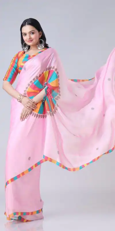 Pink Japan Satin Digital Print Work Saree | Sarees, Bollywood Sarees, Creative Sarees, Designer Sarees, Embroidered Sarees, Ethnic Saree, Modern Digital sarees, Party Wear Sarees