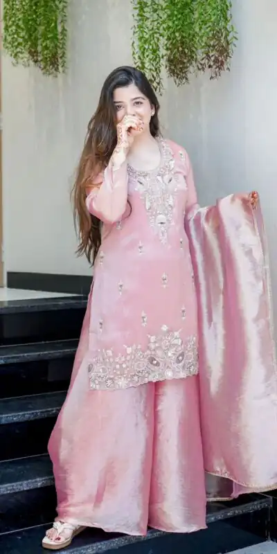 Pink Jimmy Choo Embroidery Lace Work Salwar Suit | Jump Suits, Salwar suit, Casual Suits, Creative suits, Designer Suits, Palazzo Suits, Party Wear Suits, Patiala Suits, Straight Suits