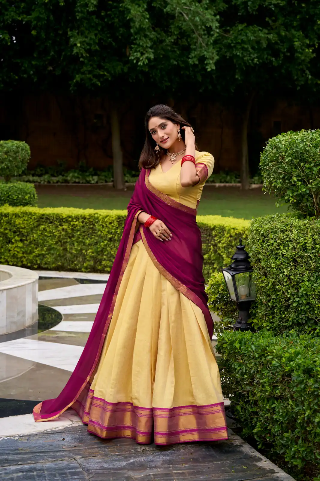 Pink Kanchipuram Zari Lace Work Lehenga Choli | Lehenga, Bollywood Lehenga, Creative Lehenga, Designer Lehenga, Embroidered Lehenga, Party Wear Lehenga