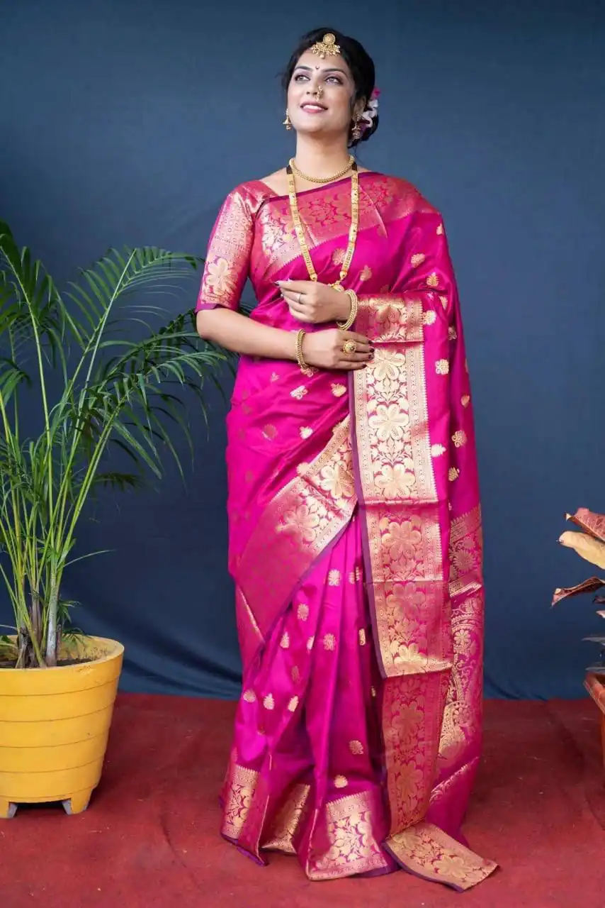 Pink Lichi Silk Border Work Saree | Sarees, Bollywood Sarees, Creative Sarees, Designer Sarees, Embroidered Sarees, Ethnic Saree, Modern Digital sarees, Party Wear Sarees