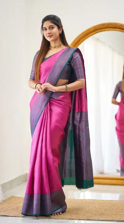 Pink Lichi Silk Jacquard Work Saree | Sarees, Bollywood Sarees, Creative Sarees, Designer Sarees, Embroidered Sarees, Ethnic Saree, Modern Digital sarees, Party Wear Sarees
