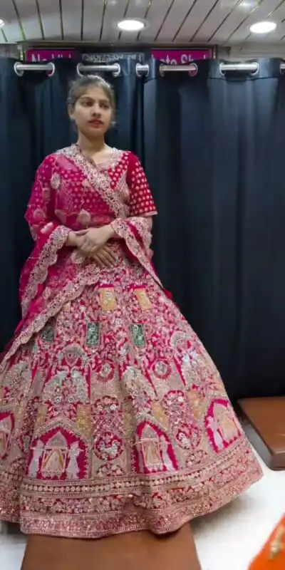 Pink Malai Satin Silk Embroidered Lehenga Choli | Lehenga, Bollywood Lehenga, Creative Lehenga, Designer Lehenga, Embroidered Lehenga, Party Wear Lehenga